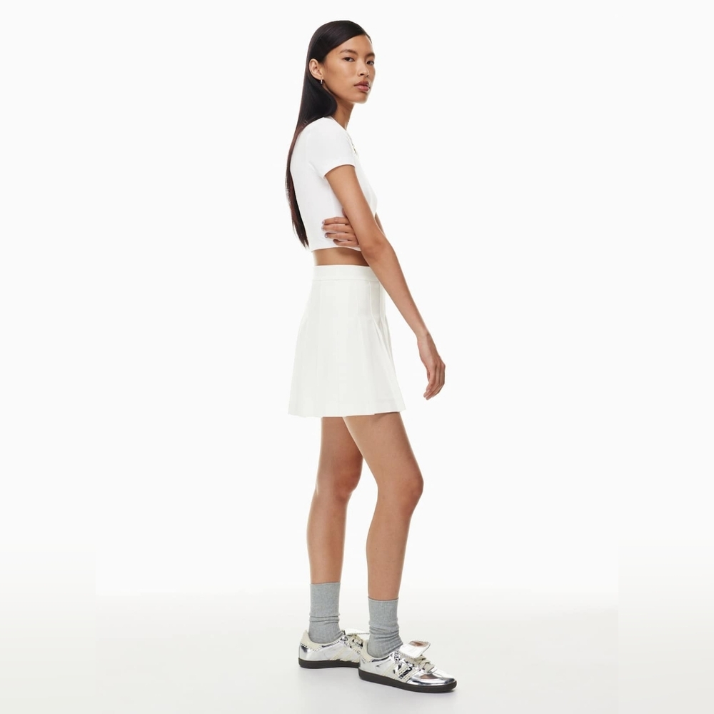 aritzia x Sunday Best olive mini skirt